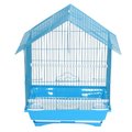Yml Group YML Group A1114MBLU 11 x 9 x 16 in. House Top Style Small Parakeet Cage; Blue A1114MBLU